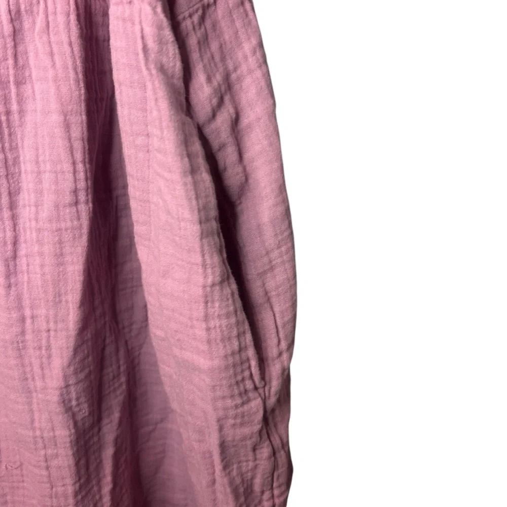 Old Navy Purple Cotton Gauze Peasant Dress XL Boho Mini - Picture 5 of 12